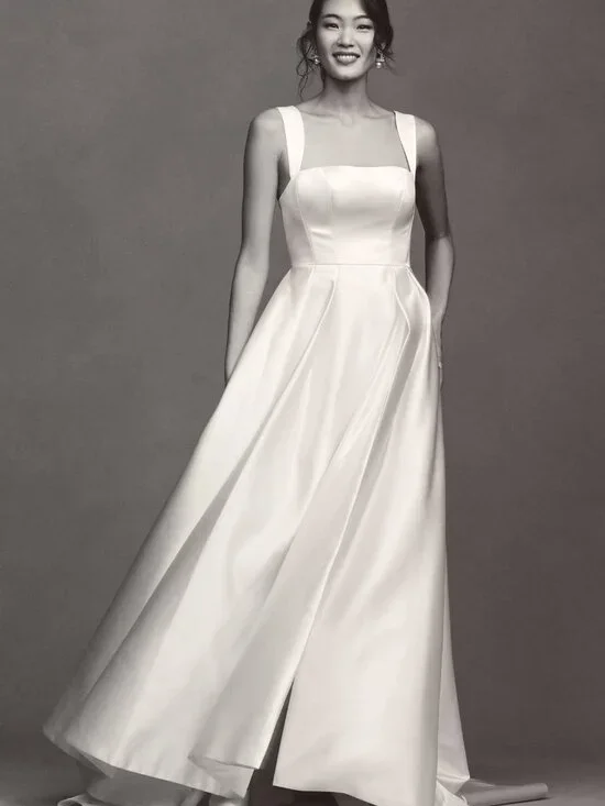 Jenny Yoo Clara Wedding Gown Size 8 Satin - Picture 2 of 7